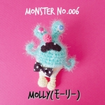 No.006『MOLLY(モーリー)』HENTEKO MONSTERS モンスター　あみぐるみ　