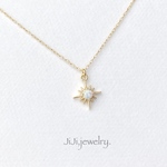 オパール×星　シンプルネックレス  /スターネックレス ／ ゴールドカラー / ネックレス