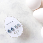 〈送料無料〉つけっぱなし樹脂ピアス【夜空のたまご：星と月】