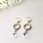 glass × flower wreathe ピアス／イヤリング(Lavender)