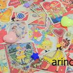 再販♡バレンタイン♡はーとシール★28枚★糸まきこさん1点付き★arinco