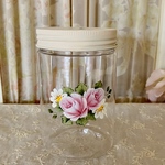 薔薇のクリアボトルS  トールペイント 