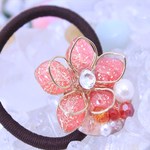 華ヘアゴム★紅色