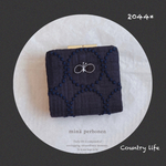 2044*現品 ミナペルホネン がま口二つ折り財布