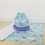 夢みるペガサス（スカイブルー）🌈（40×60）ランチョンマット・給食袋の２点セット☆入園入学セット・入園入学2023