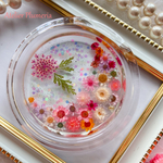 *☽*クレセントリース*☽*のお花ぎゅぎゅっとコースター【ラウンド型】 