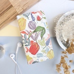 アートを持ち歩く、手帳型スマホケース　<春を告げる花々> 全機種対応　Android iPhone12