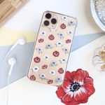 アネモネのクリアスマホケース　全機種対応　iPhone12 iPhone15 Android