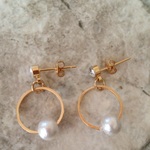 まーるいパールピアス