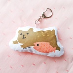 《ゲリラ販売所》ごろごろクマさんのキーホルダー