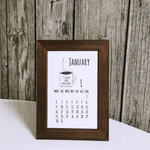 white paper calender
