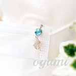 マスクチャーム　クリップタイプ　スワロフスキー　ターコイズ　　イルカ　ドルフィン　ジルコニア　ゴールドカラー　マスクピアス　マスク　マスククリップ　マスクアクセサリー　夏　月　海　