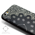 iphone6/6sケース（4.7インチ用）軽量レザーケースiphone6カバー（ペイズリー×ブラック）paisley