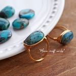 大粒　クリソコラ（ブラジル産）の wrapping ring