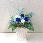 ブルー系爽やかアレンジ♪薔薇バラプレゼントプリザ母の日お誕生日サプライズ結婚祝いお礼ギフト