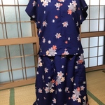 お手持ちの小紋の着物生地から着回ししやすいセットアップのお仕立て