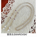 🌹✨薔薇＆SWAROVSKIのメガネチェーン グラスコード メガネ サングラス 老眼鏡