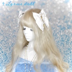 【受注生産】《☥》プリンセスロリィタリボンヘアクリップ (白)