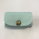 ミニ財布or小物入れ　りんごブルー　ポリエステル合成