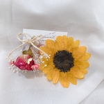 ひまわり畑へ♡薔薇ピアス♡バラピアス♡ブーケピアス