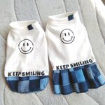 犬服！デニムパッチワーク重ね着！ニコちゃん！タンクトップ