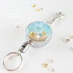 再販×3【 ラグーン 海の記憶の ロンド（ 輪舞 ）リールキーホルダー（ 銀色 ）】受注制作
