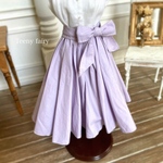 サーキュラースカート リボン付(PURPLE) No.B110-2107-P