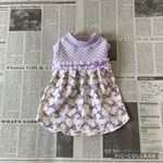在庫限り☆リボンがいっぱいのワンピ☆(ラベンダー)　犬服