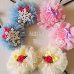 おとぎばなしのチュールポンポン★ヘアゴム２個セット