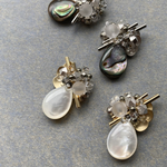 再販【White shell gold 】ホワイトシェル　ゴールド（写真下）ピアス　イヤリング