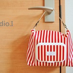 『yorimeさまオーダー品』【Studio.I】大人カワイイ♪オリジナルおむつポーチ＊出産祝いにも大人気＊ベビー用品もオシャレに可愛く＊レッドストライプ