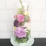 お供え花🌸M様専用　ガラス花器28㎝　2個　プリザーブドフラワー　白菊　２５ｃｍ