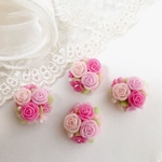 ランダム 2個　ブーケ     樹脂 薔薇 花  パーツ　2