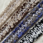 【50㎝から】FC-0365 ビーズヤーン　ブレード　レース　レースリボン　ミックスカラー　4色展開　lace ribbon handmade madeinJapan