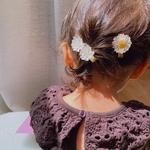 【送料込み】ヘアクリップセット　ひまわり&お花　おひとつずつ　
