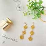 【開運】ゴールド大ぶりな花結び💠水引ピアス