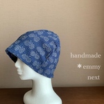 ☆☆N様オーダー品☆☆送料無料＊handmadeリップル帽子〈papillon〉おしゃれな医療用帽子　可愛いケア帽子　ケアキャップ　室内帽子