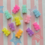 【188】パステルカラーのbearグミちゃん　ランダム１０個入り♡プラパーツ 貼り付けパーツ ハンドメイド材料  ハンドメイドアクセサリー