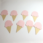 アイスクリーム　クラフトパンチ  ピンク　アルバム飾り　夏　夏素材　素材　8セット　アイス　画用紙　アルバムパーツ　アルバム素材