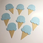 アイスクリーム　クラフトパンチ　夏　夏素材　アイス　飾り　8セット　アルバムパーツ　アルバム素材