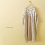春を待つ服。ドロップショルダー幅広ワンピ。もくもく雲。【М】