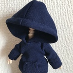オビツ11  シンプルなパーカー　ネイビー