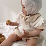 ワッフル生地♡ teddybear bib