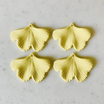 Matte Pastel Yellow Leaf Pendant Tops