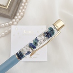 名入れ可能♡深海の【ハーバリウムボールペン 】 青 海 ブルー エメラルドグリーン プレゼント