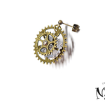 歯車ピアス -立体C片耳　Steampunk