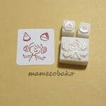 《再販》くるくるおだんごおんなのこ＋スイカとかき氷：消しゴムはんこ。
