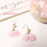【受注製作】〈再販3〉タティング・華 【結】・Little Flowers2・ピアス＊イヤリング