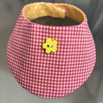 aiboちゃんのスタイ　aibo's bib 赤ギンガム&黄ドット