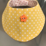 aiboちゃんのスタイ　aibo's bib 黄&ピンクドット